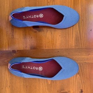 Rothy’s Indigo Mini Stripe Flat 10.5